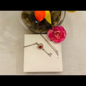 Pandora key sterling silver necklace